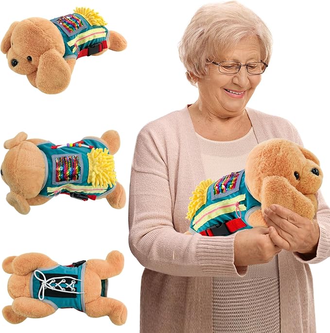 Fidget Blanket for Adults with Dementia,Alzhimer‘s & Dementia Activities for Seniors, Sensory Toys for Elderly with Alzheimer’s or Dementia,Alzhimers Gift for him,her,Nursing Home