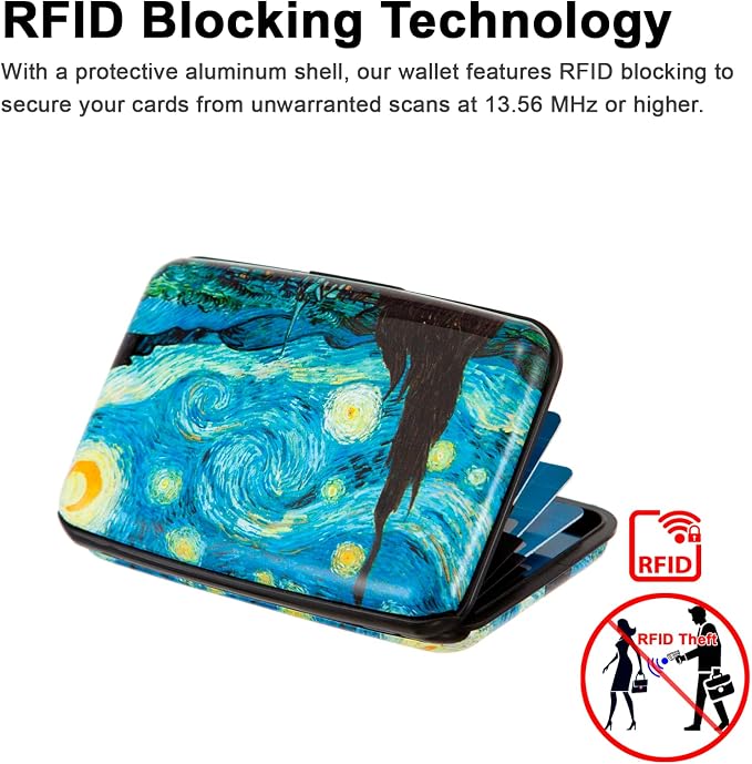 Credit Card Holder Small RFID Blocking Wallet Business Metal Slim Mini Aluminum Hard Case for Women Men