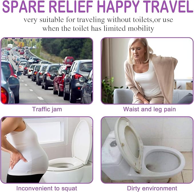 Female Urination Device, Reusable Female Urinal Silicone Women Pee Funnel | Women to Pee Standing Up, The Perfect Companion for Camping,Travel travel outdoor, folds compact, easy rinse