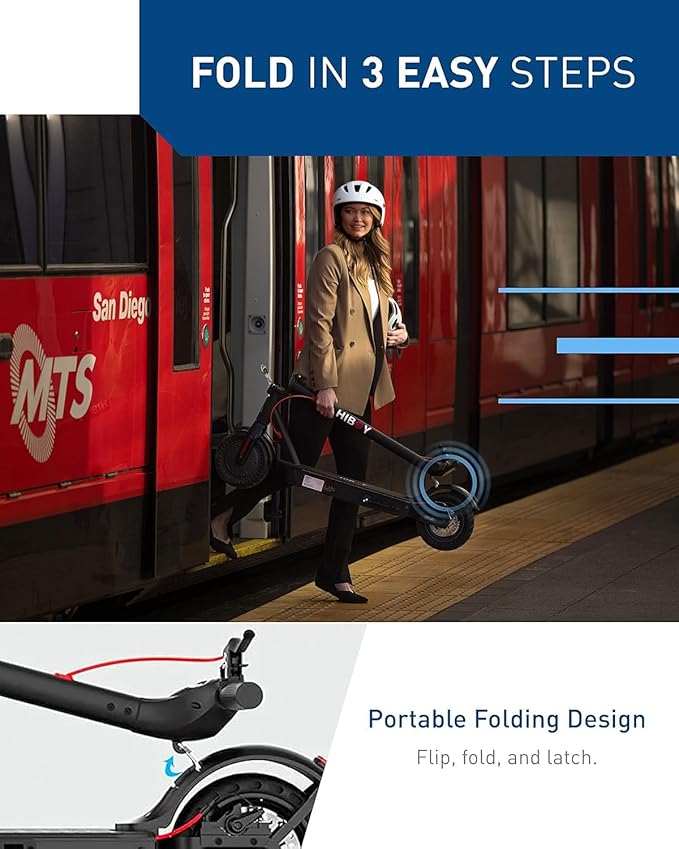 Hiboy Electric Scooter, 430W–750W Motor, 8.5"–10" Tires, 19–25 MPH Top Speed, 17–25 Miles Long Range, Commuter Electric Scooter for Adults with Dual Braking System