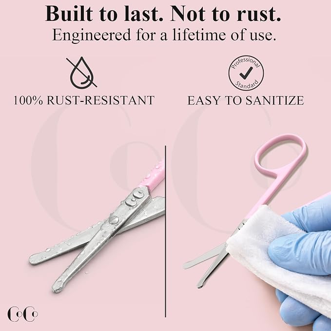 Stainless Steel Nose Hair & Eyebrow Cutting & Trimming Scissors