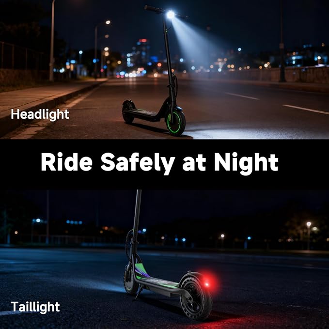 VOLPAM Electric Scooter, 350W/500W Powerful Motor, 8.5"/10" Solid Tires, 19/22Mph, 28/23/21/16 Miles Max Range, Dual Braking