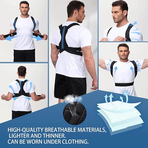 Posture Corrector for Men and Women, Adjustable Back Brace for Back, Neck and Shoulder Pain Relief, Back Support for Posture Improving Scoliosis, Hunchback, Hump, Thoracic, Spine Corrector (Small)