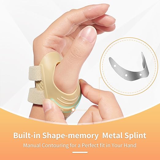AKSO MEDICOS CMC Thumb Brace - Comfortable Thumb Splint for CMC Joint Pain, Osteoarthritis, Tendonitis, Arthritis, CMC Joint Thumb Arthritis Brace for Women & Men (Left Hand, Large, Beige)