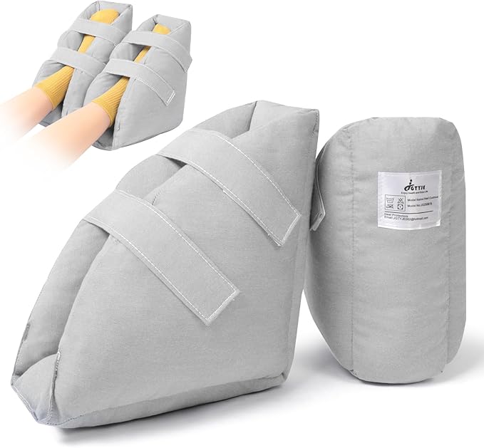 Heel Protectors Pillow for Pressure Sores - Adjustable Bed Sore Boot, Pressure Ulcer Cushion for Elderly Bedridden & Surgery Recovery (Ankle/Feet Support)