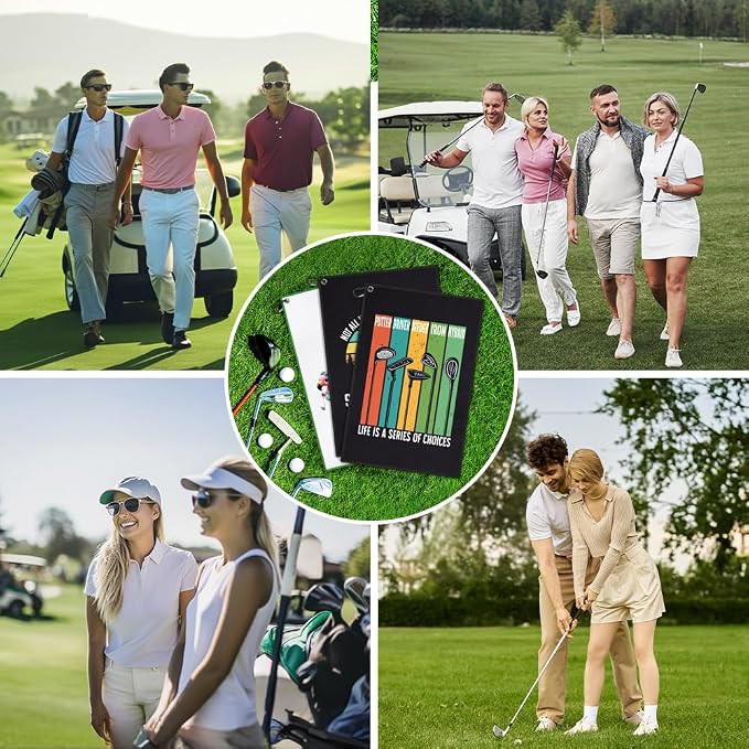 DYJYBMY Reel Cool Grandpa Printed Golf Towel with Clip, Funny Sea Bass Sport Towel for Fishing Lover, Golf Accessories for Dad, Retirement Father's Day Appreciation Gifts for Grandpa Dad Husband Uncle
