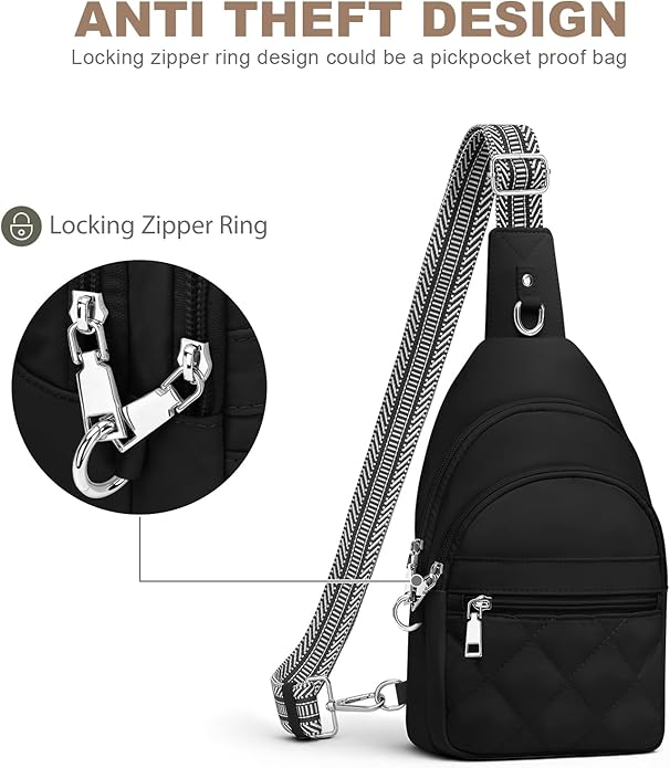 Sling Bag for Women, Anti-Theft RFID Crossbody Purse Travel