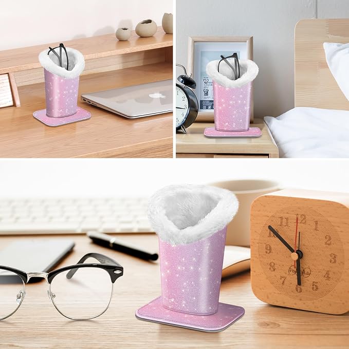 FINTIE Plush Lined Eyeglasses Holder, Glasses Stand Case, Anti-scratch Glasses Storage Organizer for Desk, Nightstand, Office