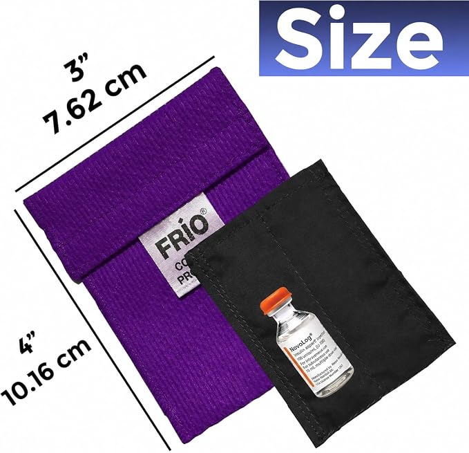 FRIO Cooling Wallet - Insulin Cooler for 45+ Hours of Stress Free On The Go - Purple Mini
