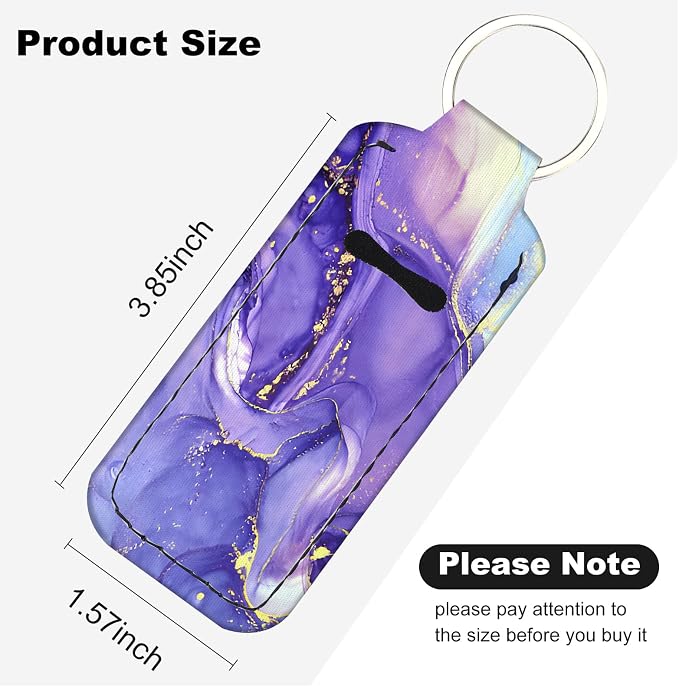 Cute Chapstick Holder Keychain,Lipstick Neoprene Clip-on Lip Balm Holder for Woman