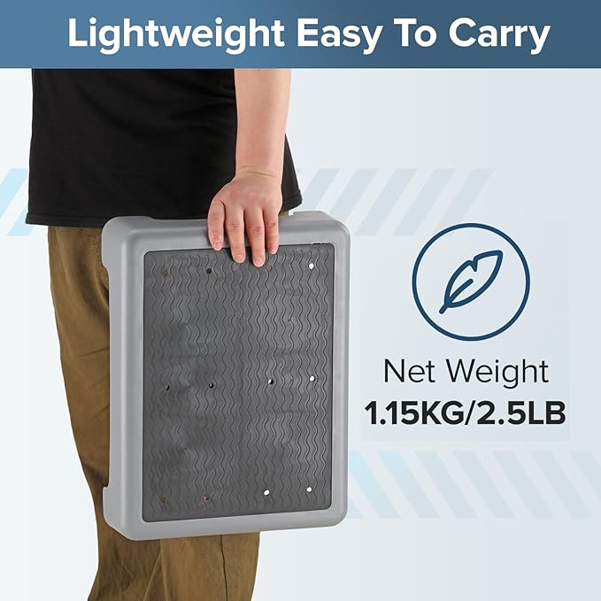 Mobility Step Stool for Adults & Seniors,Indoor/Outdoor Portable Stair Assist,Anti-Slip Bathroom Step Platform for Kitchen,Office, Door,Bedside,Stairs,Car for Elderly,Grey-Black
