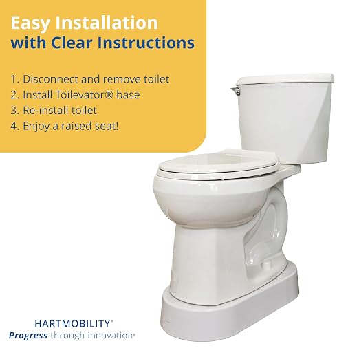 Toilet Base Riser 500 lb Capacity 3.5" High Raised Toilet Seat - Toilet Base Plate, Elevated Toilet Seat, Toilet Seat Risers for Seniors, Handicapped Toilet Seat Riser Fits Standard Toilets