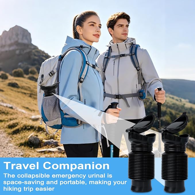 Pee Bottles for Men,Portable Urinal for Men,Collapsible Urine Bottle 750ML | Car Urinals for Men and Women,Emergency Urinal Bottle Shrinkable Pocket Toilet for Travel,Camping,Traffic Jam,Road Trips