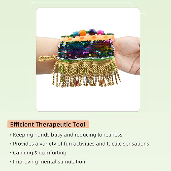 Adult Sensory Arm Pillow for Alzheimer Patients Anxiety Relief – Elderly Dementia Fidget Wrist Cuff for Restless Hands – Calming Therapeutic Aid for Seniors