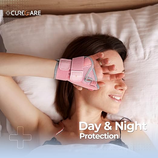 New Upgraded Thumb Splint for Right & Left Hand, Reversible Thumb Brace for Arthritis Pain and Support, Thumb Stabilizer for Sprains, Tendonitis Relief, One Size Fits Any Hand (Pink)