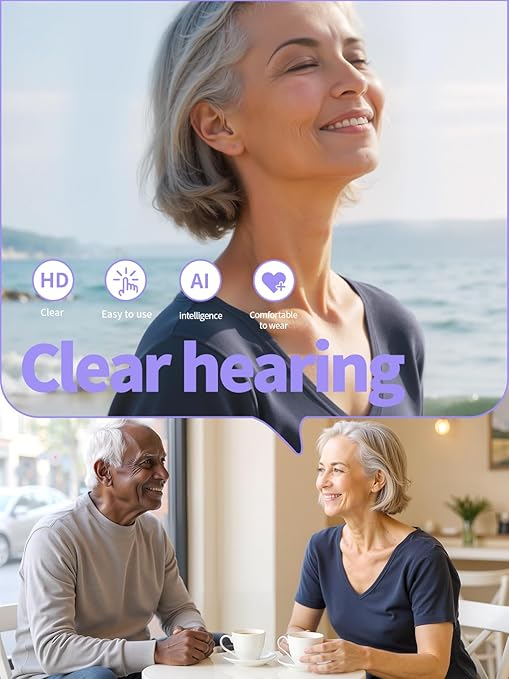 Hearing Aids for Seniors&Adults OTC Rechargeable Digital BTE Not Hearing Amplifiers with Intelligent Noise Reduction Volume Control Comfort Design Portable for Hearing Loss