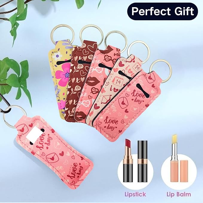 Chapstick Holder Key Chain Lipstick Holder Lip Balm Holder Keychain | Stocking Stuffers Gift, Compatible with Chapstick, Lip Balm and Lipstick, Bag Charm Accessories, Gifts for Women Friend