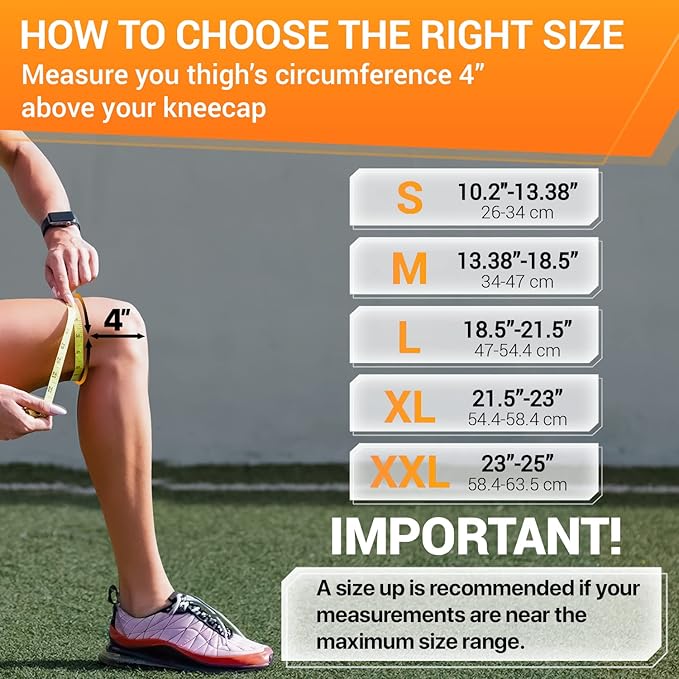 DR. BRACE ELITE Knee Brace with Side Stabilizers & Patella Gel Pads for Maximum Knee Pain Support and fast recovery for men and women-Please Check How To Size Video (Mars, Medium)