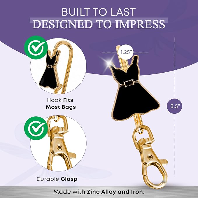 Women’s Bag Charm Key Finder, Car Keychain Hook, Cute Purse Organizer & Tote Bag Accessories, Gifts for Mom - Original