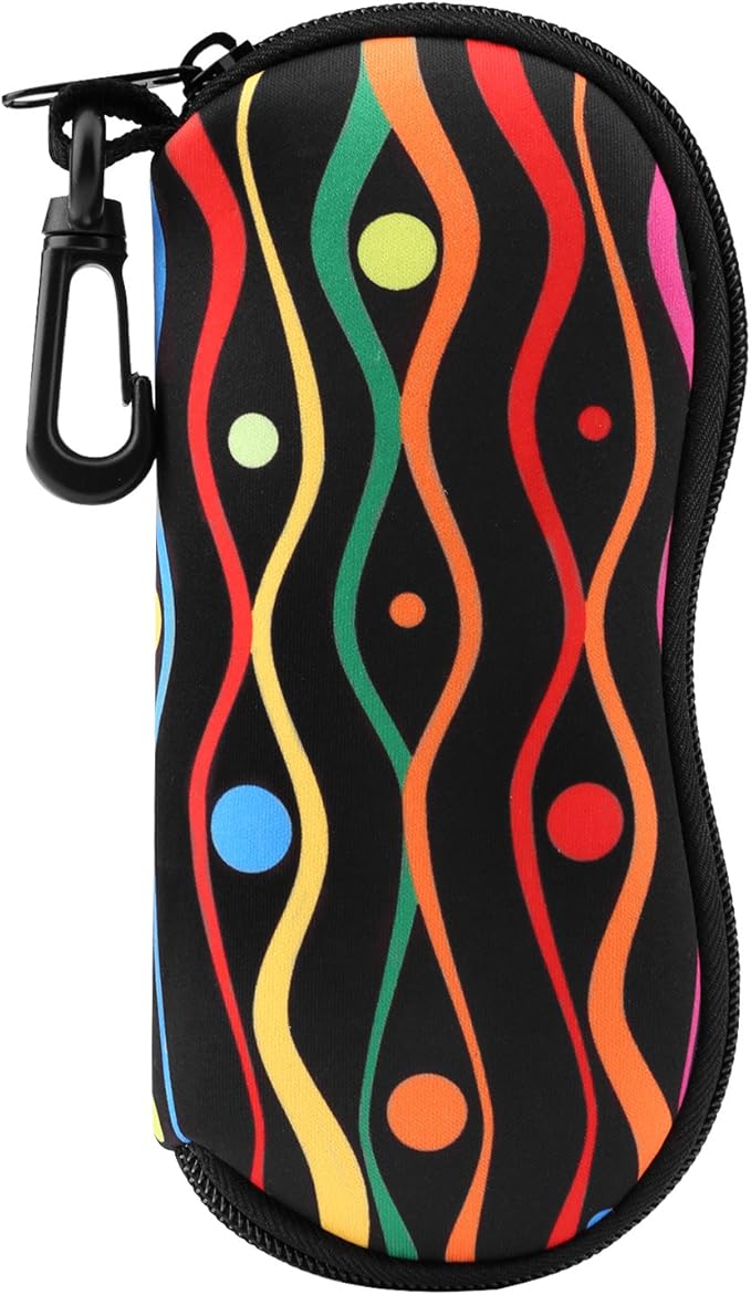 MoKo Sunglasses Soft Case Ultra Light Neoprene Zipper Eyeglass Case for Men Women