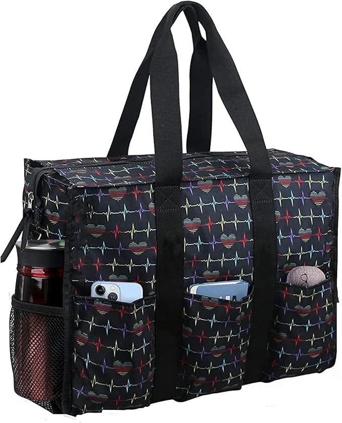 ABAMERICA Nurse Bags for Work Nursing Bag Multiple Pockets Waterproof Organizing Zip Top Clinical Bag for Nursing Students