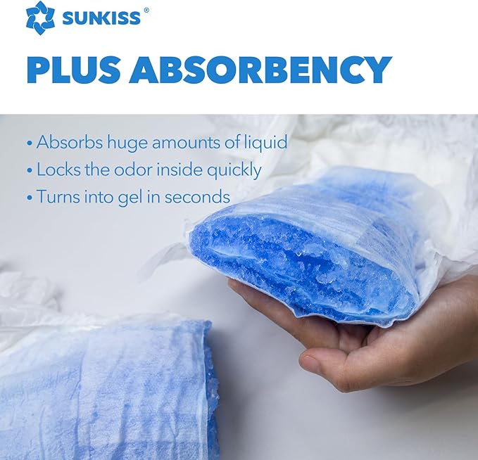 SUNKISS TrustPlus XLarge Unisex Incontinence Disposable Underwear, 64 Count, Quick Dry, Heavy Absorbency, Barrier Leak Protection, Odor Control, Soft, Flexible Fabric