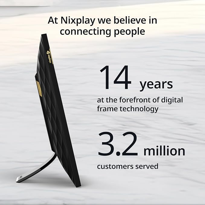 Nixplay Digital Picture Frame | 10.1" Stunning HD Touch Screen Display | Perfect Digital Picture Frame for Gifting | Auto-Rotation Feature, Securely Share Photos/Videos via Email or App