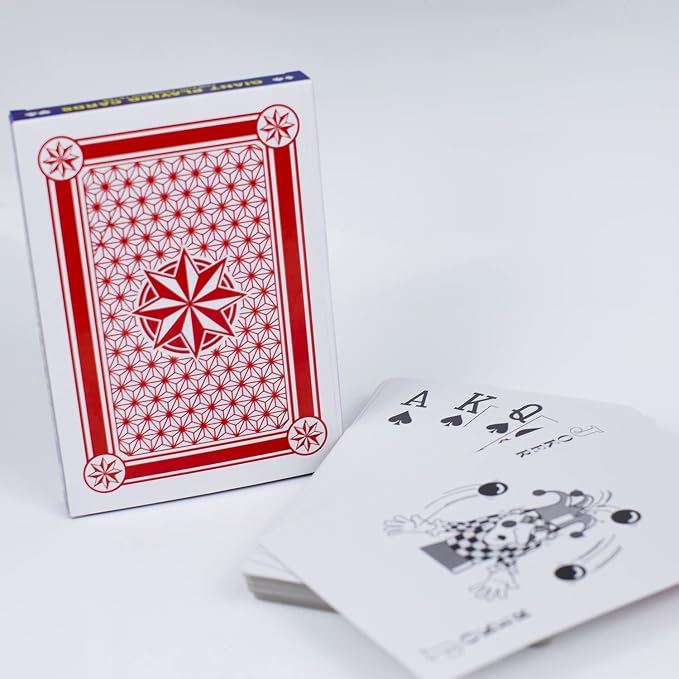 SUUJI Large Playing Cards Jumbo Deck, 5x7 Inch Giant Poker Super Big Game Card Set Oversized Bridge Playing Cards Huge Magic Poker for Family Party Fun
