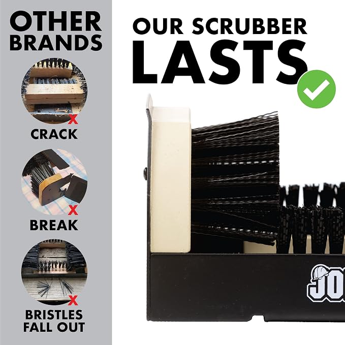 JobSite The Original Boot Scrubber - All Weather Industrial Shoe Cleaner & Scraper Brush