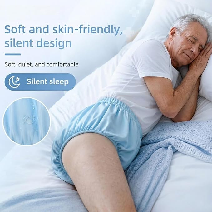 2 Pack Adult Diaper Cover, TPU Diaper Cover for Overnight | Waterproof Unisex Incontinence Pants,Leak-Proof Plastic Underwear Pants for Seniors Post-Surgery Recovery (Small)