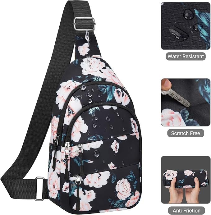 Tuwubi Crossbody Bags for Women, Sling Bag for Men | Small Hiking Backpack Shoulder Bag Lightweight for Outdoors Travel