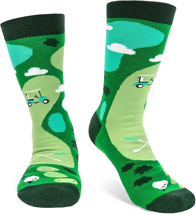 Lavley Funny Golf Socks - Fun gift for golfers - Unisex one size fits most - Great for birthdays or stocking stuffers