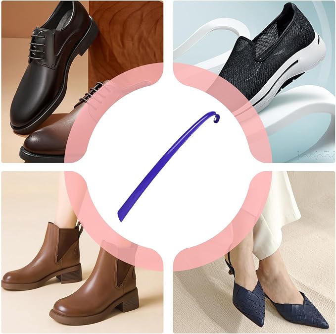 Shoe Horn for Seniors - 16.7 Inches Long Shoe Horn | Travel Shoe Lifter Flexible Shoe Horn Long Handle | Shoehorn Sock Remover Helper with Comfort Grip Shoe Lifter for Seniors, Men, Women