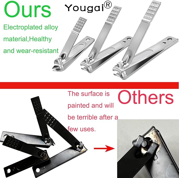 Yougai Manicure Set 18 Pieces Professional Nail Clippers Pedicure Kit Men Women, Stainless Steel Fingernail Toenail Cutters, Nail Care Grooming Tools with Leather Travel Case