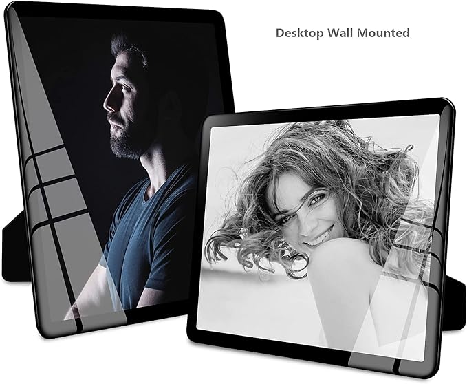 Bluesun 8x10 Picture Frame Black Standing can be Vertical and Horizontal - Real Glass Frames, Cool 8×10 Photo Frame, Wall Frames Gifts for Men Boyfriend Dad Boss and Loved Ones(8x10, Black) | 8×10 Photo Frame Black with Tempered Glass & Rounded Corners...