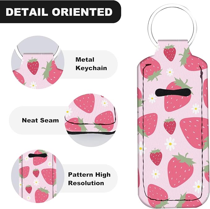 Chapstick Holder Keychain Lip Balm Holder with Clip