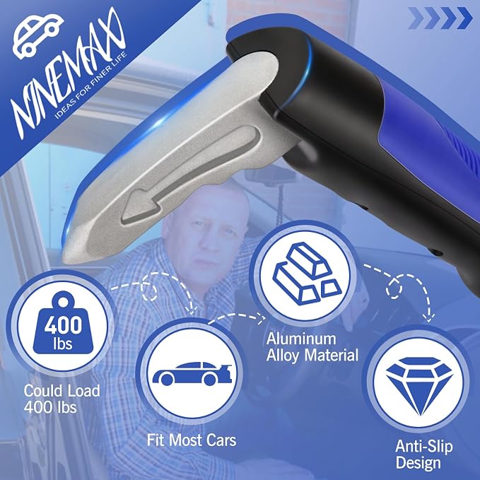 Car Door Assist Handle for Elderly & Handicap, Portable Car Cane (2pc) | Stable Support for Easy Vehicle Entry, Universal Fit for Most Cars, Lightweight & Portable, Non-Slip Grip, Tool-Free Setup