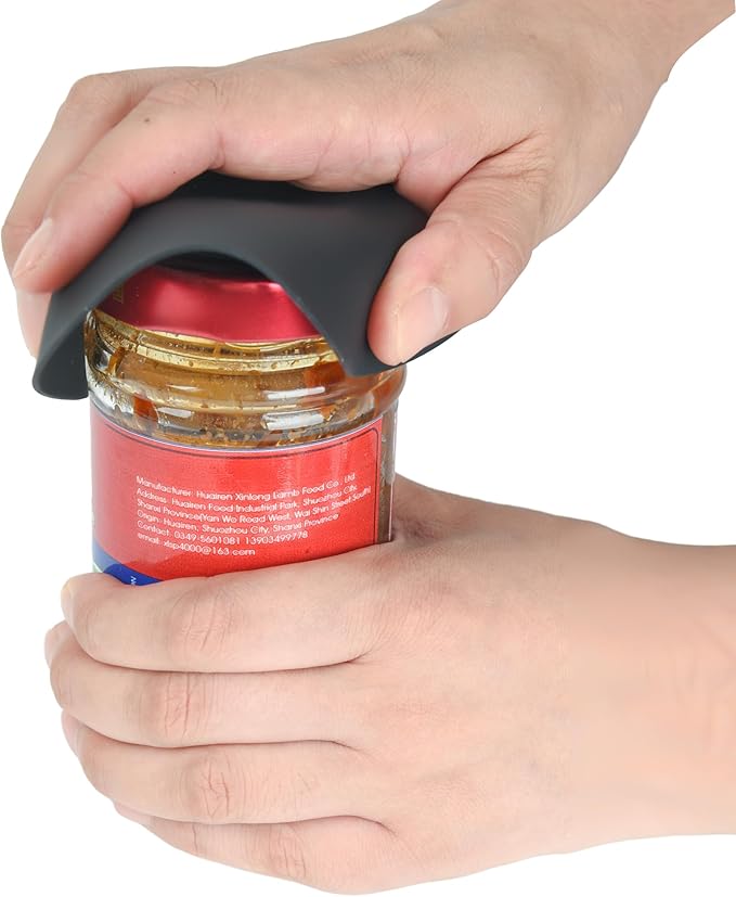 Silicone Jar Opener Gripper Pad, Jar Grippers for Opening Jars, Round Black Multi-Purpose Kitchen Gadgets, Non Slip Jar Bottle Lid Openers for Seniors, Kids, Women, People with Arthritis, 4 Pieces