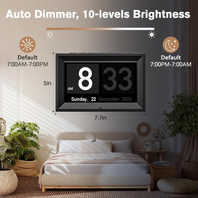 7'' Digital Dementia Clock, Talking Clock with 10 Volumes | 6 Display with 10 Color Modes, Auto Dimmable, Alarms & Birthday & Holiday Reminders, 3 Pill Reminders Clocks for Seniors