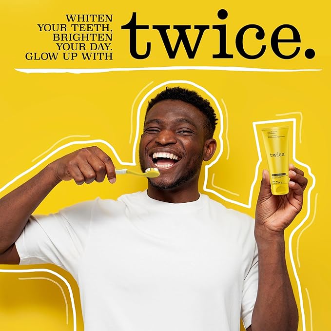 Twice Twice Oral Wellness Toothpaste with Fluoride – Natural Anticavity Toothpaste for Sensitivity Relief, Whitening & Fresh Breath, Wintergreen Peppermint, 3.4oz