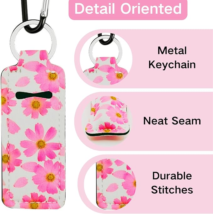 Chapstick Holder Key Chain Lipstick Holder Lip Balm Holder Keychain | Stocking Stuffers Gift, Compatible with Chapstick, Lip Balm and Lipstick, Bag Charm Accessories, Gifts for Women Friend