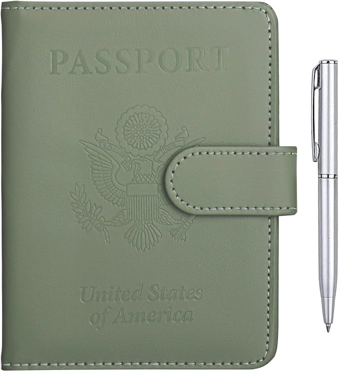TIGARI Passport Holder for Travel Women Men, PU Leather Waterproof RFID Wallet Cover Case Sleeve, Valentines Day Gifts, Vacation Plane Cruise Travel Document Organizer Essentials