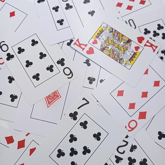 Plastic Playing Cards, Real Poker Size, Casino Quality, Jumbo Index, Waterproof & Washable, Perfect for Texas Hold’em Poker, 1 Blue Deck