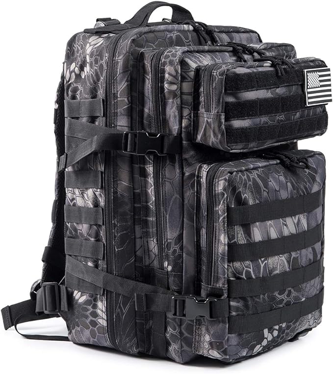 QT&QY 45L Military Tactical Backpacks Molle Army Assault Pack 3 Day Bug Out Bag Hiking Treeking Rucksack…