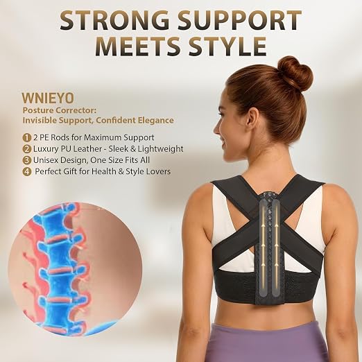 WNIEYO Posture Corrector for Women and Men Back Brace for Women Back Straightener for Effective Lower Back Pain Relief, Scoliosis, and Better Posture Support(XL)