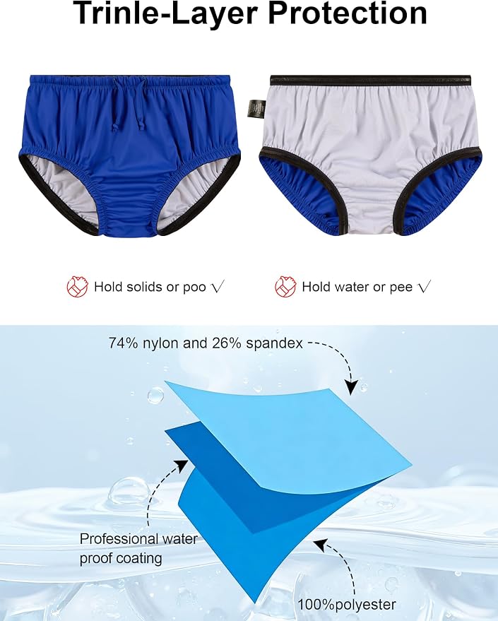 Special Needs Reusable Swim Diapers - Waterproof, Leakproof, Unisex