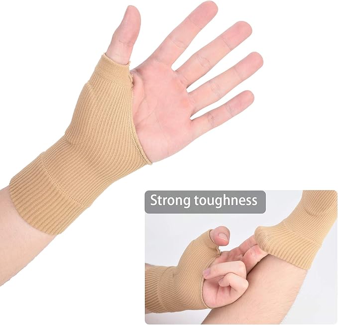 Wrist Thumb Compression Arthritis Gloves(1 Pair),Breathable Wrist Support Brace Wrist Sleeve with Gel Thumb Injury Pads,Comfortable Carpal Tunnel Sleeve for Hand Joint Relieve Pain