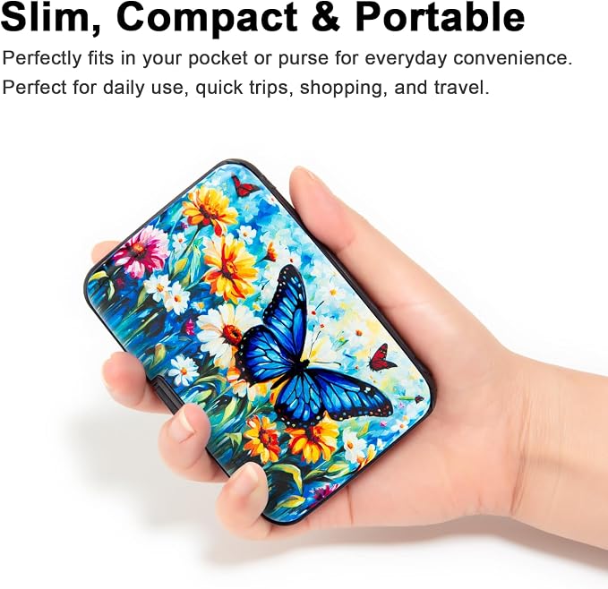 Credit Card Holder Small RFID Blocking Wallet Business Metal Slim Mini Aluminum Hard Case for Women Men