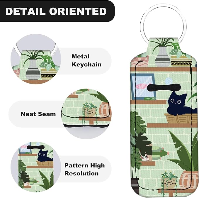 Chapstick Holder Keychain Lip Balm Holder with Clip