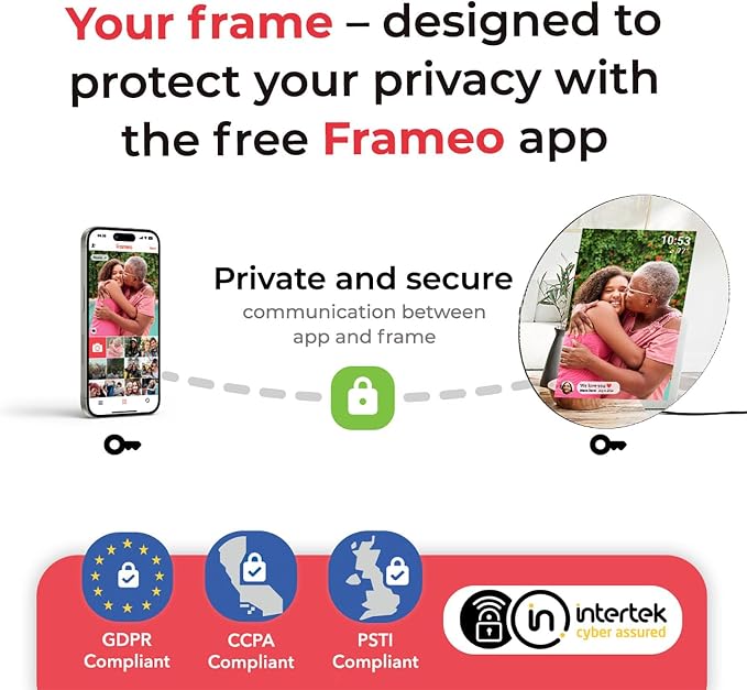 Frameo Digital Picture Frame Digital Calendar 10.1 Inch Mirror|WiFi Smart Photo Frame|IPS HD Touchscreen|Auto-Synced Calendar, 32GB|Share Photos/Videos via Frameo App, Gift for Parents Grandparents
